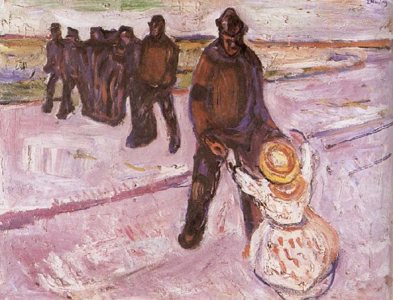 Worker and Children, Edvard Munch